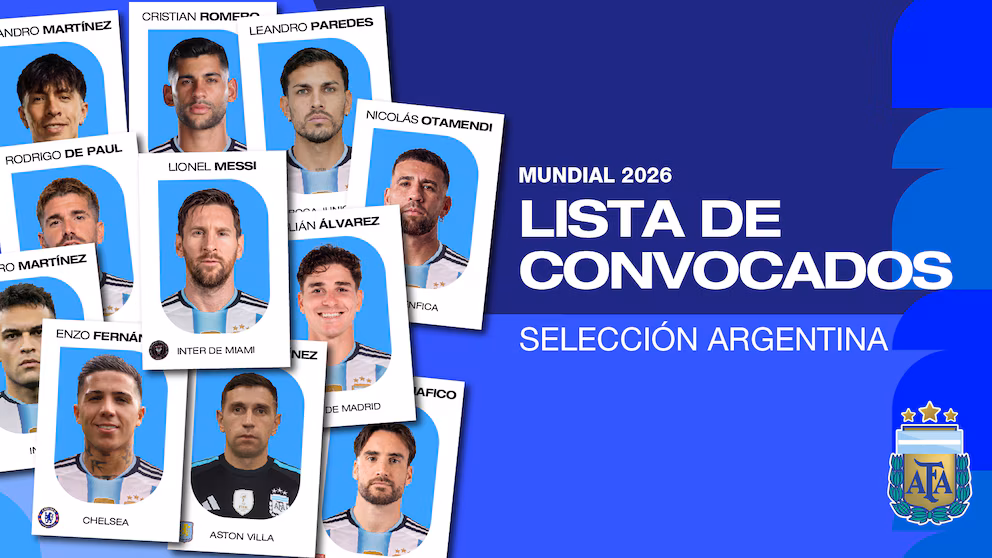 La lista de la Selección Argentina para el Mundial 2026.